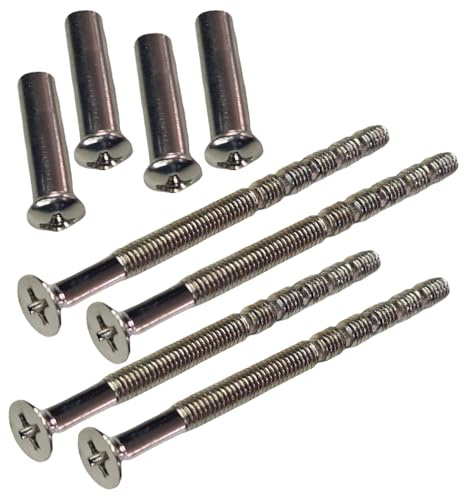 M4 Door Handle Knob Through Bolts Connecting Sleeve Chrome – Pack of 4