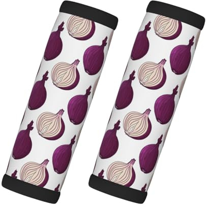 Housses de poignée de bagage souples à motif oignon violet pour valise, étiquettes d'identification pour valises, accessoires de bagages de voyage, essentiels pour les vols