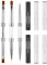 3Pcs Double Ended Hard Gel Nail Brush, Nail Brushes for Gel Nails, Gel Nail Brush, Builder Gel Brush Liner Brush For Nails Gel, Rhinestone Handle Nail Brush for Nail Art Design (2White and 1Black)