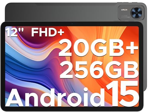 DOOGEE T36 Android 15 Tablet 12 Zoll, 32GB+256 GB/2TB TF, 2,4K 90Hz Display Tablet mit SIM Card Slot, WidevineL1, T620 Octa-Core, 8800mAh Tablets, Dual 4G LTE+5G WiFi, Face ID/BT5.0/OTG