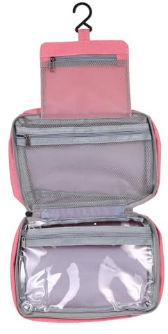 GANAZONO Neceser Colgante de Poliéster para Hombre y Mujer Bolsa de Viaje Compacta y Resistente al Agua para Cosméticos y Artículos de Higiene Personal Organizador Portátil para Viajes de