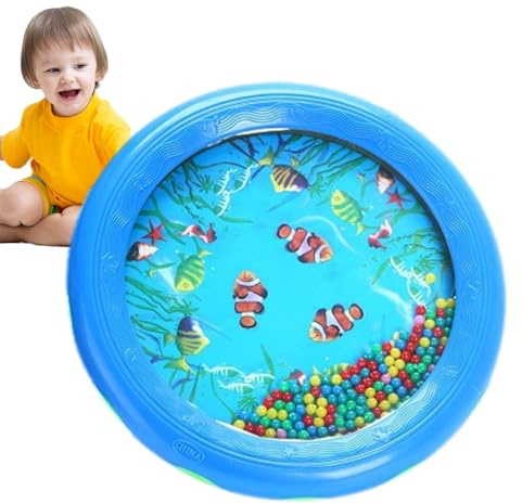 Meerestrommel – 25 Cm Große Meerestrommel, Percussion-Trommel Mit Tiermotiven, Pädagogisches Musikinstrument, Spielzeug Mit Sanften Meeresgeräuschen | Interaktive Rhythmus-Lerntrommel Für Kinder, Klas