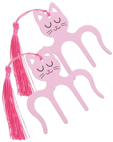 TOPBATHY 2 Stück Notenheft Seitenhalter aus Stahl mit Niedlichem Katzen Cartoon Design Musiknotenassistent für Klavierbücher Verwirrung und Hält Seiten Offen