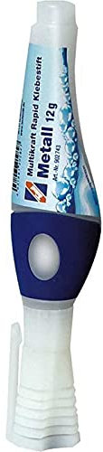 TECHNOLIT Multikraft Rapid Metall 12g, haftstarker Metallkleber, punktgenaue Dosierung, Sekundenkleber