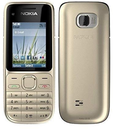 Nokia C2-01 Warm Silver Silber Handy (ohne Simlock, ohne Branding) (Generalüberholt)