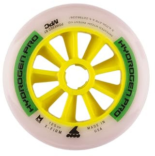 Rollerblade Unisex – Erwachsene HYDROGEN PRO 125MM X-Firm (6) Rollen, Weiss/Gruen, Einheitsgröße