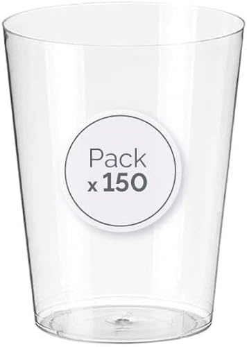 Vasos Sidra - Plástico cristalino (PS) - Color Transparente - Reciclable (150 Uds. Vasos sidra 600 Ml)