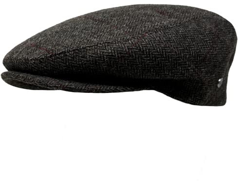 WEROR Herren Schiebermütze Flatcap Schirmmütze Cap Mütze Fischgrät WEROR-393.1 (56, Braun)