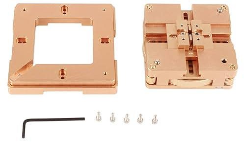 BGA Reballing Station Automatic Magnetic Stencil Holder Aluminum Alloy PCB Repair Kit for Chip Reflow Soldering with 80mm 90mm Stencils for Professional Electronics Technicians
