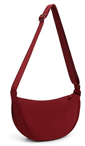 TIAASTAP Damen Halbmond Crossbody Schultertasche, Hobo Casual Crossbody Bag, Einfarbige Tragbare Halbmond-Tasche Umhängetasche mit verstellbarer Schultergurt