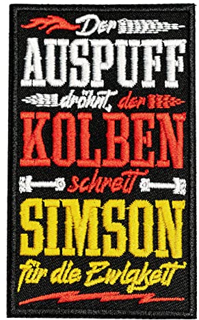 Aufnäher Aufbügler Moped Simson für die Ewigkeit