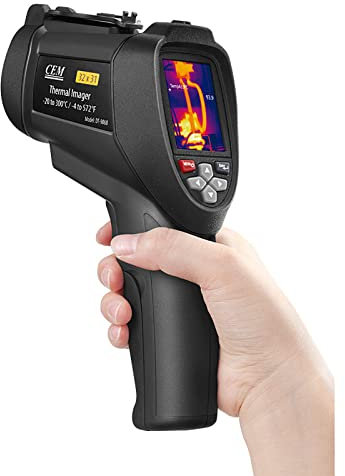 Caméra D'imagerie Thermique Industrielle,caméra À Lumière Visible Portable avec Distance Vision 40° X 39° Et Sensibilité Thermique≤150MK,Analyse Hors Ligne USB,pour L'équipe Secours D'usine