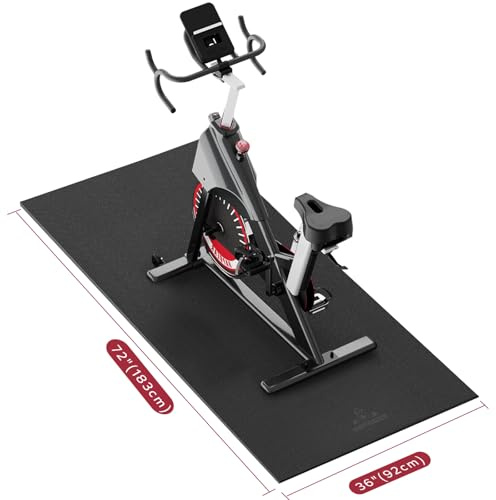 HAPBEAR Esterilla Protección de Suelo-183×92cm×6mm, Antideslizante, Tapete para Equipo de Ejercicio, Cintas de Correr, Bicicleta estática, Elíptica, Banco De Pesas, Aparatos de Fitness