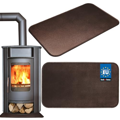 KOTARBAU® Öppen spis bottenplatta 60 x 80 cm av pulverbeläggning stål antik koppar golvplåt askplåt kaminbottenplatta kaminplatta smutsplåt golvskydd för eldplatser ugnsplåt gnistskydd