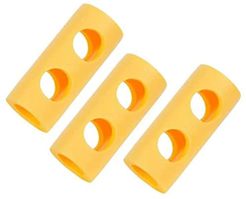 Hiraith 3 Pcs Swimming Pole Connector EPE 2 Crossing Holes Swimming Noodle Connector Pool Noodle Swimming Noodle Foam Stick Connector (Yellow)