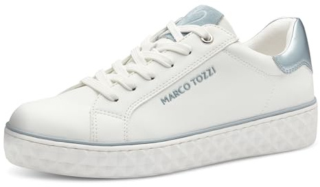 MARCO TOZZI Damen Sneaker 2-23705-41, Scarpe da Ginnastica Donna, White/Lt.Blue, 38 EU