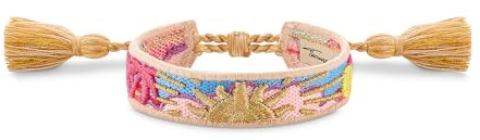 THOMAS SABO Damen Gewebtes Armband mit Sonne, Palme und Kaktus Polyester ACC0046-302-7