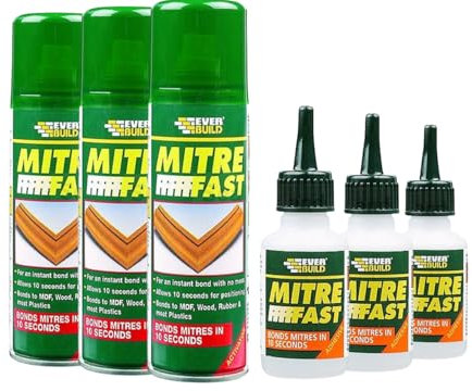 3x Mitrefast Two Part Bonding Kit Glue & Activator