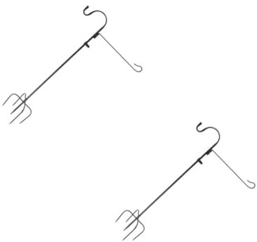 BESPORTBLE 2sätze Gartenflaggenständer Verstellbarem Shepherd Hook Für Blumenampeln Vogelhäuschen Und Gartenflaggen Wetterfest Und