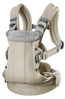 BabyBjörn Babytrage Harmony, 3D-Netzstoff, Grau-Beige