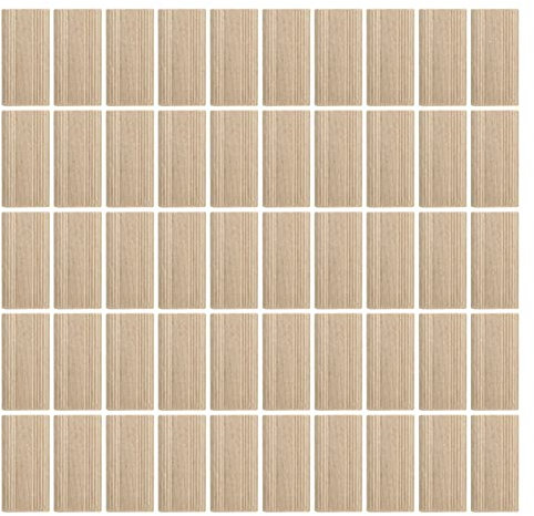 50pcs Buchenholz Holz Domino Tenon Holzdübel Pin 6 X 40 Mm Holzdübel Stopper Flach und Stallholz Tenon Insertion Block Holzbearbeitungsmöbel Spleißanschluss