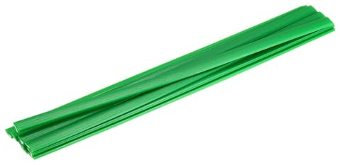 sourcing map 10 aste di saldatura in plastica verde 9,5 mm x 250 mm, nastro piatto in HDPE, striscia di saldatura in plastica per riparazione di serbatoi d'acqua, carrelli elevatori, pallet, bidoni