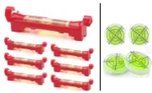 KAIYAYA Niveau a Bulle,11 Pièces Mini Corde Corde Bulle Niveau,Plastique Petit et Portable,Mini à pour Travaux de Maçonnerie et de Plomberie,Alignement Précis