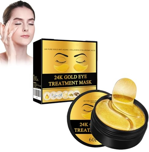 24k De Oro Parches De Colageno, Parches Ojos Bolsas Y Ojeras, Mascarilla Contorno De Ojos, Mascarillas Dorados Antiarrugas Y Antiojeras, Para Eye Patches