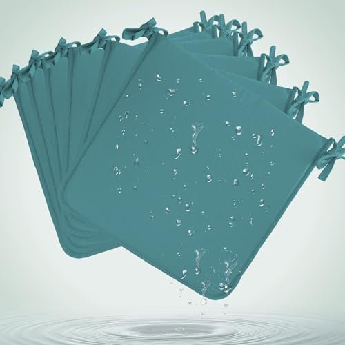 Pack 6 Cojín para silla 40x40x2 cm｜Repelente al agua y fácil de limpiar｜Con cintas de sujeción｜Funda con cremallera desmontable｜Uso interior y exterior｜Ideal para comedor, terraza, jardín u oficina