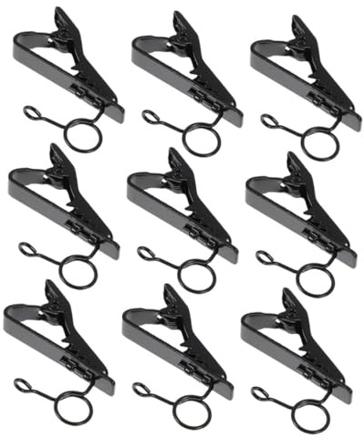 TOYANDONA 9pcs Iron Spring-loaded Grip Rotation Professional Lavaliere Holder Lightweight Mic Holder Clip for Presenters Actors Educators Replacement Lavalier Microphone Clips