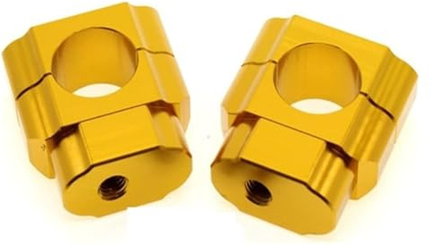 For Pit For Dirt For Bike For Racing Accessories Motorcycle Universal HandleBar Handle Fat Bar Risers Mount Clamp Adaptor 22mm 28mm Motorcycle Handlebar Risers(28mm Gold)
