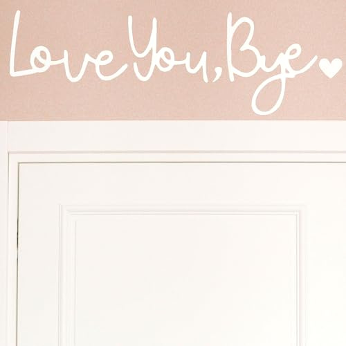 Love You Bye Wooden Sign, Boho Home Decor Family and Lovers Wall Art for Entryway Hallway above Door Stairs and Living Room Decoration Express Love & Warmth in Your Home (White)