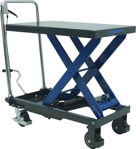 Kunzer WK HT500 Mobiler Scherenhubtisch 500 kg - hydraulisch mit Fuß- und Handhebelbedienung