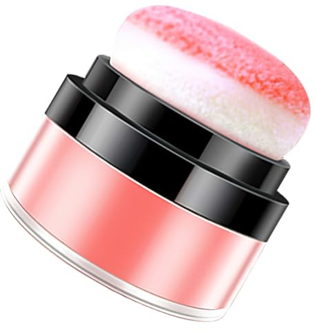 Healvian Maquillage Blush Coussin Léger pour Visage avec Poudre Douce et Applicateur en Plastique, Format Compact Teint Uniforme et Naturel