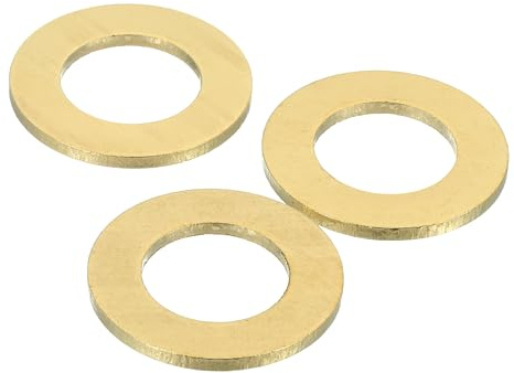 QUARKZMAN 3er Pack Messing Flachscheiben M16 Kupfer 16mm Innendurchmesser | Unterlegscheiben Dichtungsscheiben Sortiment, 30mm Außendurchmesser, 2mm Dick, Für Maschinenreparatur, Messing, Kupfer, M16