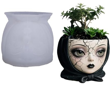 Flexible Silicone Ceramic Planter Mold for Resin Jewelry Making and Succulents Decorations Silicone Flowerpot Mold