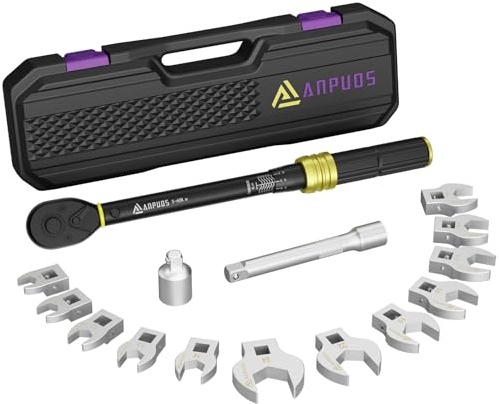ANPUDS vridmomentnyckel hahnfotnyckel 3/8 tum, 5–60 Nm cykel&moto set