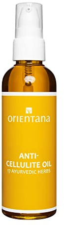 Orientana - Bio Öl Gegen Cellulite | 17 Ayurvedische Pflanzen | 100% Naturkosmetik Vegan | Hautpflegeöl | Regt Die Durchblutung In Der Haut An | Stimuliert Sie Fettverbrennung - 100 ml