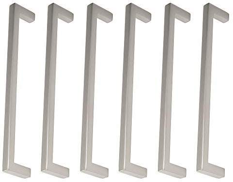 6 Un. TIRADOR Asa ACERO inox mate Mueble COCINA Cajón Armario - Distancia tornillos 192MM