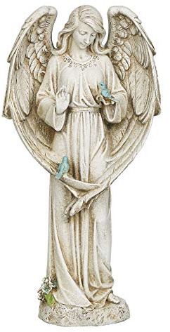 Joseph's Studio Statue de Jardin, Pierre, Gris Clair, 50,8 cm