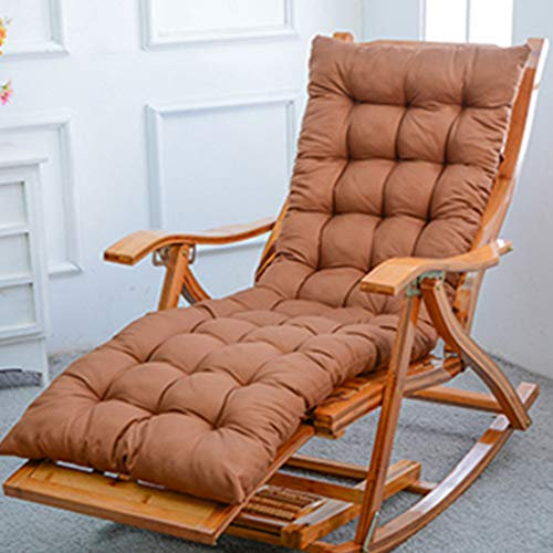 LKJHG Cuscino per Poltrona Lounge, Cuscino reclinabile Spesso, Cuscino Universale per Sedia a Dondolo, Cuscino in Cotone Cuscino per Sedia a Dondolo in bambù, Sedie Non Incluse, 100% Cotone Perlato