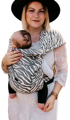 manduca Twist Babytrage - Leichte und einfache Babytrage mit Kängurutasche und weichem Bauchgurt - für Neugeborene von der Geburt bis zu 15 kg - Bio-Baumwolle