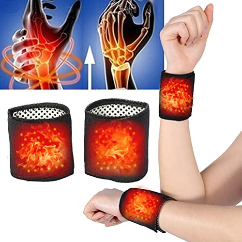 1 Paar selbsterwärmende Handgelenkstütze,verstellbare magnetische Armbänder Handgelenkschlaufe Unisex-Handgelenkstütze für Sehnenscheidenentzündung,Karpaltunnel-Arthritis, Handgelenkschmerzlinderung