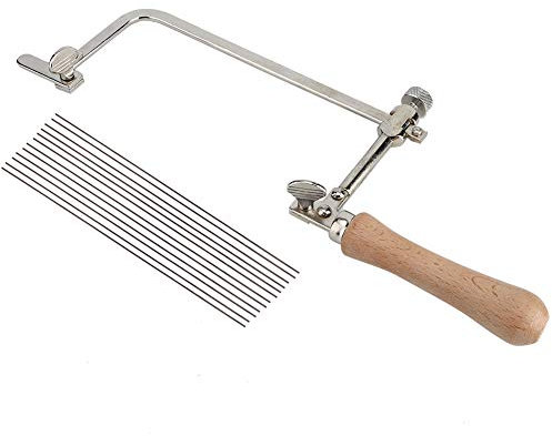 Cadre de scie pour bijoutier, cadre en acier à manche en bois Scie à bois DIY Outil de fabrication de bijoux Outil de fabrication de matériel de poignée de coupe Arc de scie(typeB)