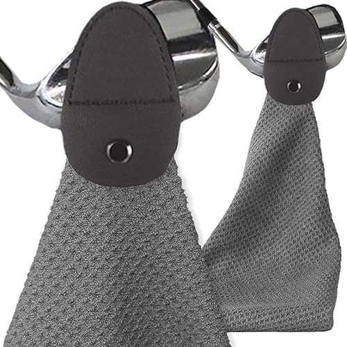 Anomidry Golf Handtuch 2 Stück Mikrofaser-Golfhandtuch mit Magnetclip, weich und saugfähig, tragbarer Golfreiniger, geeignet als Geschenk for Männer und Frauen (40 * 50 cm)