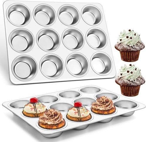 HaWare Edelstahl Muffinform 2er Set