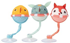 Lilliputiens - Balles de bain (x3) - Jouet interactif pour bébé avec ventouses - Flottantes et colorées - Idéal pour le moment du bain - Parfait pour le développement sensoriel - dès 3 mois - 83502