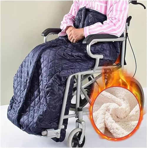QiuShuiDr Winter Rollstuhlsack, Fußsack Rollstuhl Erwachsene Unterkörper Wärmesack Cashmere-Gefüttert & Wasserdicht für Behinderte Im Halten