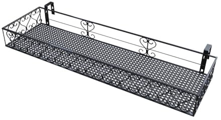 DODOBD Estante Duradero para Macetas De Balcón De Hierro Forjado, Resistente Soporte para Plantas Colgantes para Uso En Interiores Y Exteriores Soporte para macetas de