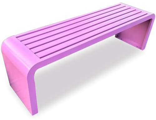 Gartenbank Ohne Lehne 2 Sitzer Gartenbank Metall Gartenbank Wetterfest Metallbank Outdoor Parkbank, Terrassenbank für Garten, Balkon, Lounge und Terrasse(100cm(39.37in))